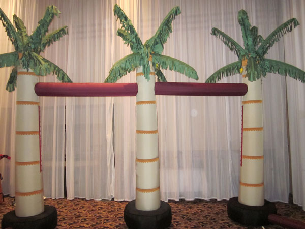 Double arches palmiers gonflables (20x 14